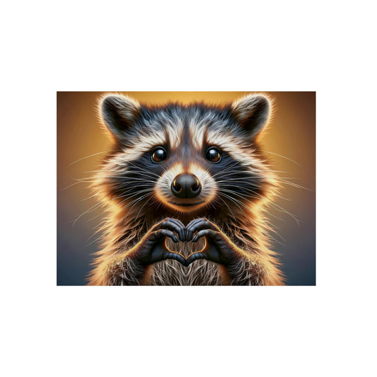 Raccoons Heartfelt Moment - Aluminum Composite Panel