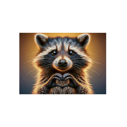 Raccoons Heartfelt Moment - Aluminum Composite Panel